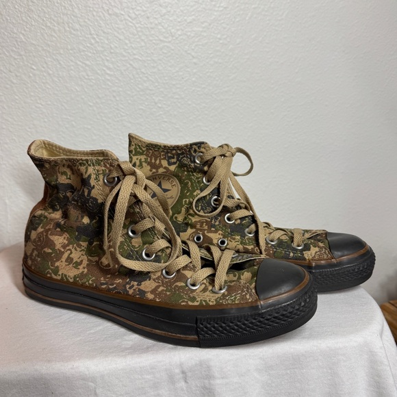 Converse All Star Rare Gas Mask Camo Camouflage High Top Tan Sneakers Men’s 5 - Picture 6 of 16